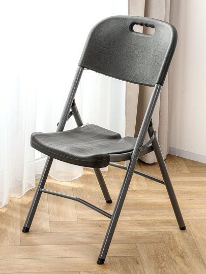 Стул садовый Марьяна, 52х46х84 см, металл, пластик, черный, C010216