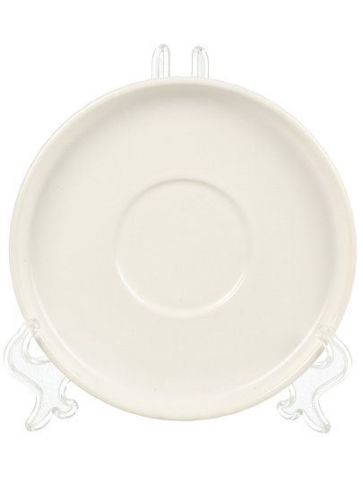 Чайная пара керамика, 3 предмета, на 1 персону, 220 мл, Вертикаль, B010409, белая