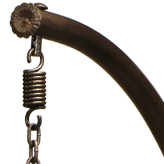 Подвесное кресло Кокон, 1-мест, 90х200 см, 100 кг, Корсика, венге-белое, ротанг, подушка красная, D43