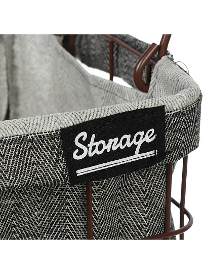 Корзина 35х25х16 см, прямоугольная, серая, A290119