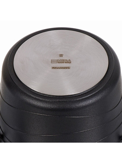 Кастрюля алюминий, антипригарное покрытие, 3 л, крышка стекло, Нева Металл Посуда, Гранит, L186630i, индукция