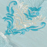 Набор полотенец, 50х90 см, 70х140 см, Karteks Цветы светло-голубой 248/06 - фото 2