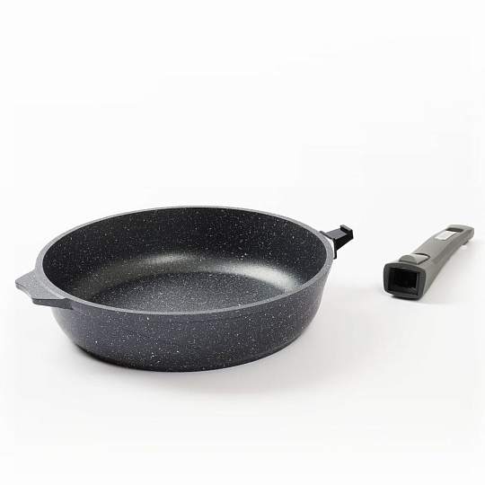 Сковорода литой алюминий, 20 см, антипригарное покрытие, Мечта, Гранит, съемная ручка, 020701