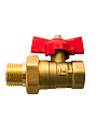 Кран для воды с американкой 3/4&amp;quot;, г-ш, латунь, прямой, ручка-бабочка, DN 20, 11Б27п1, STI - фото 3