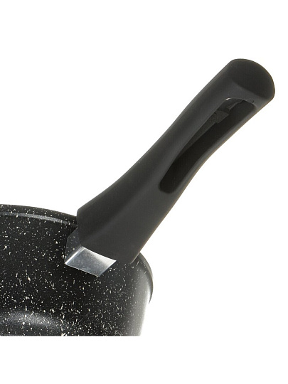 Ковш алюминий, антипригарное покрытие, 1.5 л, бакелитовая ручка, съемная ручка, Горница, Гранит, кш1812аг