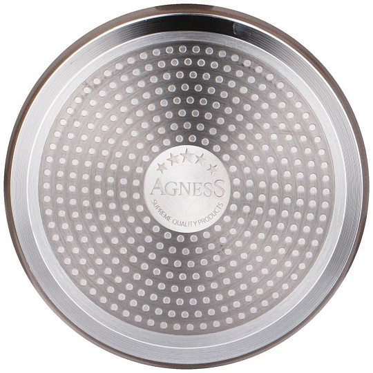 Сковорода блинная Agness &quot;spicy&quot; с &quot;мраморным&quot; антипригар.покрытием 22 см. цвет: шампань, 947-535