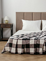 Плед евро, 200х220 см, велсофт, 100%пэ, Silvano, Клетка, бел-черн, ST-204 - фото 3