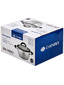 Кастрюля нержавеющая сталь, 2.7 л, крышка стекло, Daniks, Орландо, GS-01435-18CA, серебристая, индукция - фото 12