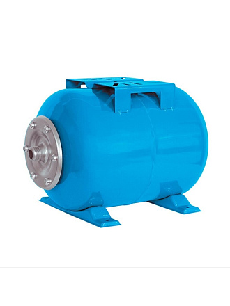 Гидроаккумулятор для насоса 1 '', 24 л, горизонтальный, сталь, оранжевый, Аквабрайт, ГМ-24 Г