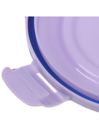 Контейнер пищевой пластик, 1.2 л, 16х16х11 см, в ассортименте, круглый, DDStyle, 30512