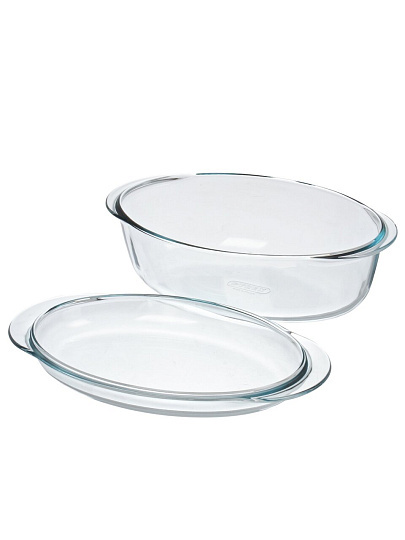 Кастрюля стекло, 4.1 л, 20х33ъ13 см, овальная, Pyrex, Slow cook, 459BC/SB