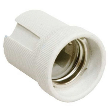 Патрон E27, подвесной, General Lighting Systems, керамика, белый, 474007