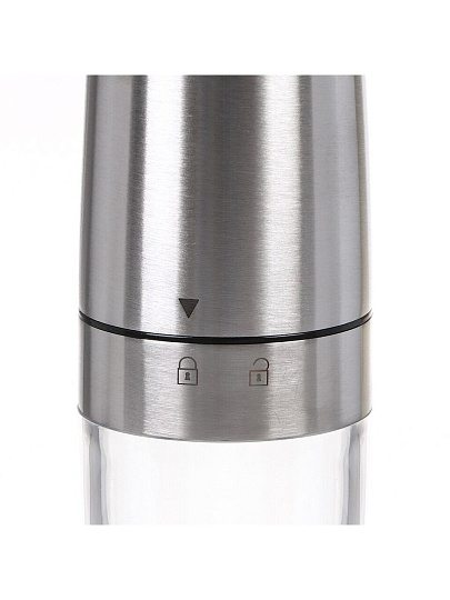 Электрическая мельница нержавеющая сталь, стекло, 20.5 см, для специй, серебристая, Y4-6196