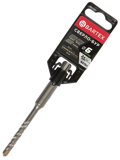 Сверло-бур для перфоратора, Bartex, диаметр 6х50х110 мм, SDS-Plus, KF102004F