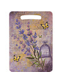 Доска разделочная дерево, 21х29х0.6 см, с ручкой, прямоугольная, Лаванда, Ф-14 - фото 7