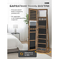 Полка-стеллаж ДСП+сталь, 54.5х54.5х162 см, с зеркалом, коричневый, Songmics, Лофт, JJC007X01 - фото 5