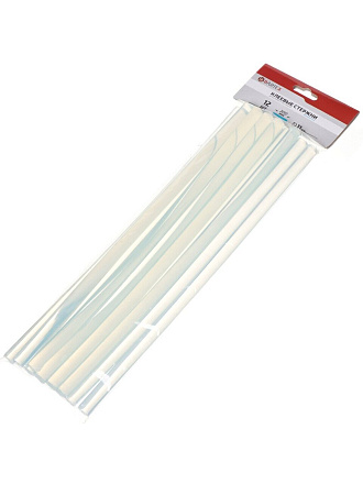 Стержни клеевые для пистолетов 12 шт, диаметр 11х300 мм, прозрачные, Bartex