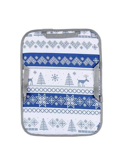 Ледянка оксфорд, прямоугольная, 54х40 см, наполнитель порилекс, ручка, скандинавский синяя, Nika, Принт Скандинавский, ЛПП4054/СС