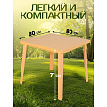 Стол пластик, Стандарт Пластик Групп, 80х80х71 см, квадратный, пластиковая столешница, бежевый - фото 11
