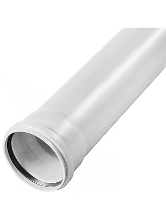 Труба канализационная внутренняя, диаметр 50х1000х1.8 мм, полипропилен, РосТурПласт, белая