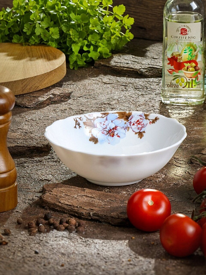 Салатник стеклокерамика, круглый, 15х5 см, 0.4 л, Орлеан, Daniks, BY13LHW60