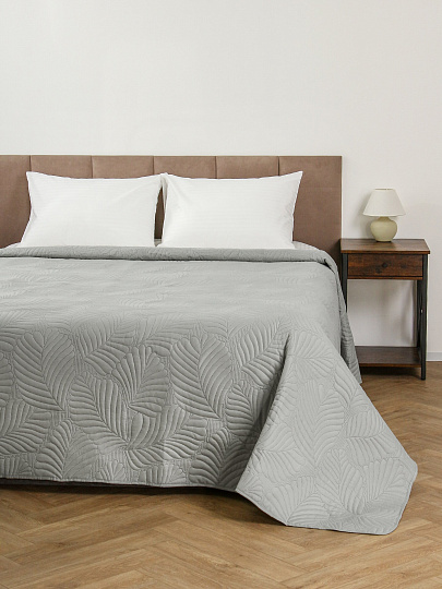 Покрывало евро, 220х240 см, 100%пэ, стеган, Silvano, Фауна, сталь