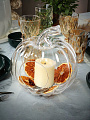 Ваза стекло, настольная, 23х24 см, Alegre Glass, Тыква, 337-030