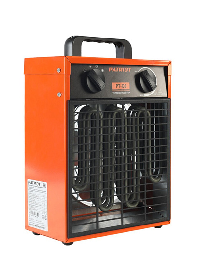 Пушка тепловая электрическая, Patriot, PT-Q 5, 4.5 кВт, 400 м³/ч, ТЭН, 2 режима, квадратная, 633307215