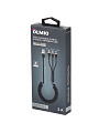Кабель USB USB, OLMIO, Spring, microUSB, Apple Lightning, Type-C, 3 А, 1.5 м, черный, 041623 - фото 3