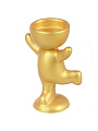 Фигурка-подсвечник гипс, Стоящий малыш, 8.3х8.3х11.7 см, под чайную свечу, золото, 1 005 630 030