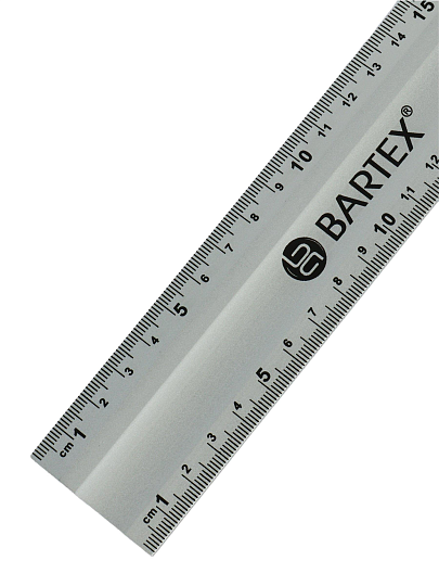 Линейка 200 мм, металл, толщина 2.7 мм, Bartex