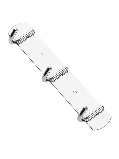 Крючок 3 шт, на планке, 22х3.2 см, металл, хром, SPE19159C-3, Y8-2748