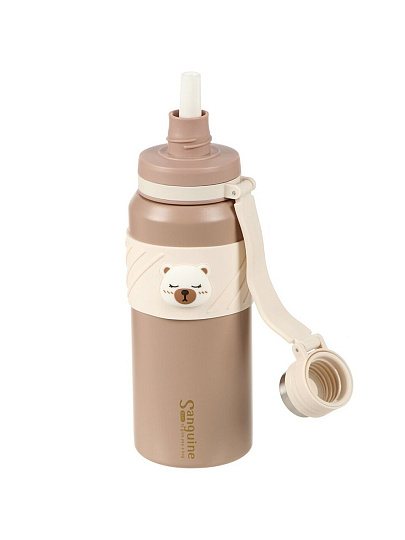 Термобутылка нержавеющая сталь, 0.6 л, бежевая, Y4-9308