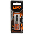 Адаптер для бит Nox, Quick lock, E6.3, 60 мм, магнитный адаптер, 1/4&amp;quot;, 350500, блистер
