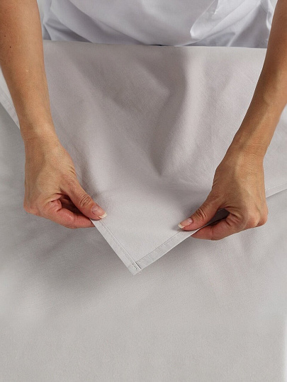 Простыня 2-спальная, 200 х 216 см, 100% хлопок, поплин, Silvano, Тауп