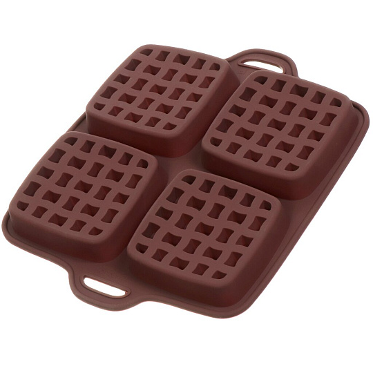 Форма для запекания силикон, 20х24х2.2 см, прямоугольная, для вафель, в ассортименте, Apollo, Marshmallow genio, MRM-04