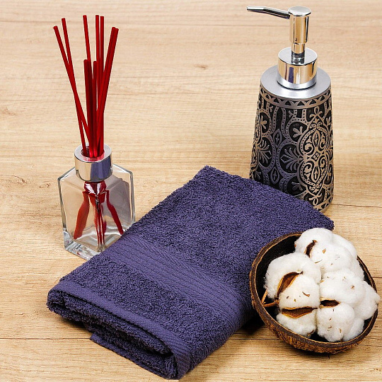 Полотенце кухонное махровое, 35х60 см, Вышневолоцкий текстиль, Жаккардовый бордюр, графит, Россия, Ж1-3560.120.375