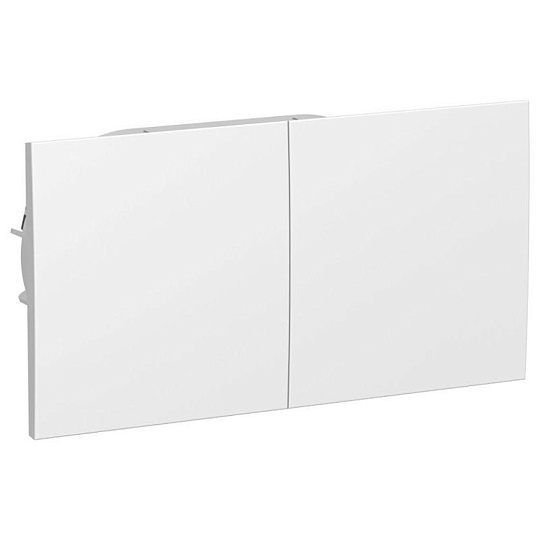 Розетка 2-м AtlasDesign 16А с заземл. защ. шторки со сдвиж. крышкой в сборе бел. SchE ATN000128