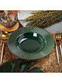 Тарелка суповая, керамика, 24 см, круглая, Emerald Green, Domenik, TDP471/DMD032