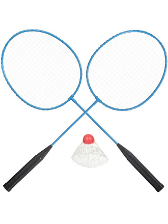 Набор для бадминтона 3 шт, 2 ракетки, 1 волан, пластмасса, металл, сетка, в ассортименте, 323114