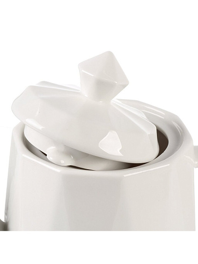 Чайник керамика, 1.2 л, Геометрия, Y4-9052, белый