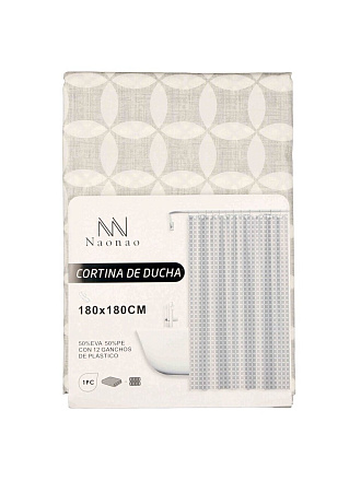 Штора для ванн 180х180 см, Peva, Naonao, Бежевые квадраты, A310143
