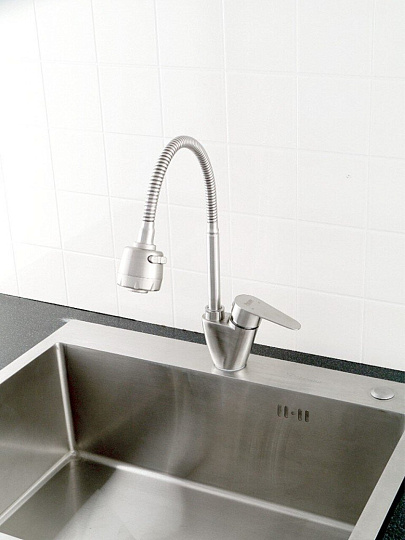 Смеситель для кухни, Potato, гибкий излив, с картриджем, P58310SN