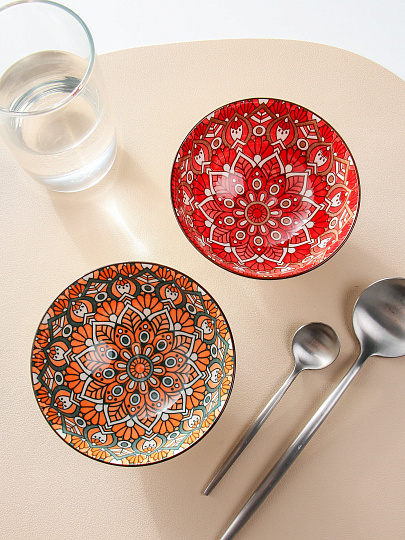 Набор салатников керамика, 2 шт, 11х5.5 см, 0.28 л, подарочная упаковка, B010386