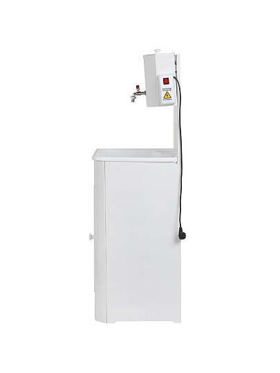 Умывальник металл, с водонагревателем, пластик, с мойкой 40х50, 17 л, белый