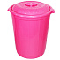 Бак для мусора пластик, 90 л, с крышкой, 54.5х54.5х64 см, в ассортименте, Милих, 01090 - фото 4