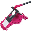 Швабра плоская, микрофибра, 130х41х13 см, фуксия, телескопическая ручка, графит, Марья Искусница, KD-17-F19-234 - фото 3