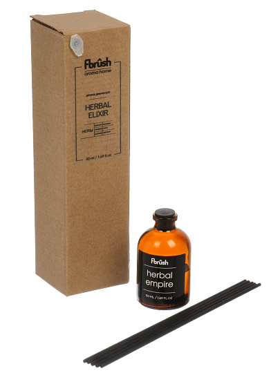 Аромадиффузор декоративный Fbrush, 50 мл, 5.5х21 см, Aroma home Herbal Elixir, DPC50-8