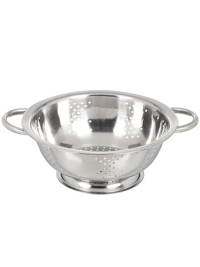 Дуршлаг нержавеющая сталь, 21 см, с ручкой, на ножке, серебристый, GS-08126-20