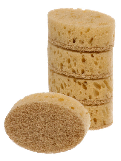 Губка для посуды, 5 шт, поролон, абразивная фибра, 9.5х6.5х3 см, Марья Искусница